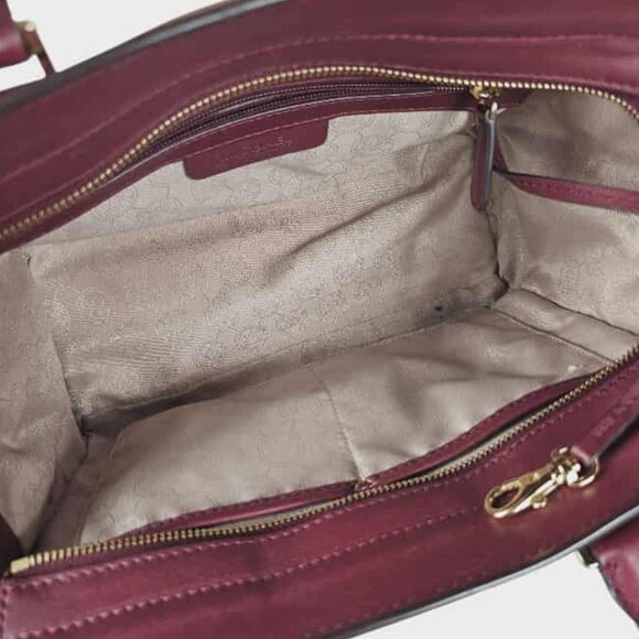 Michael Kors Burgundy Quilted Leather Medium Selma Satchel w/Crossbody Strap - Picture 6 of 15